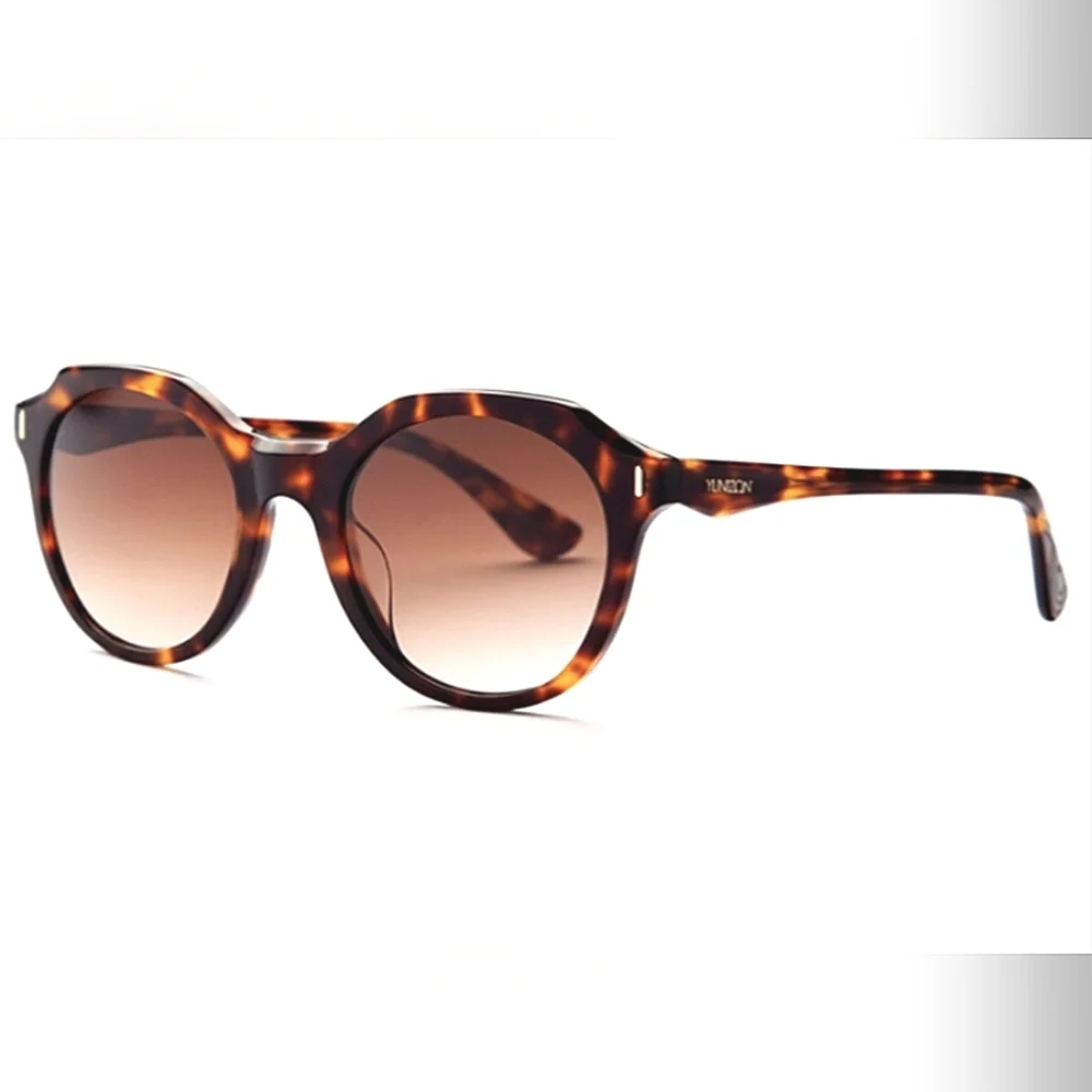 Yunizon Libera Wide Sunglasses Amber Brown Tortoise
